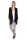 Damen Cardigan Umhang Poncho ; Schwarz S/M
