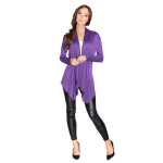 Damen Cardigan Umhang Poncho ; Violett L/XL