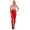 MAMA Umstands Leggings Baumwolle mit Taschen; Rot XL