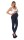 MAMA Umstands Leggings Baumwolle mit Taschen; Jeansblau 4XL
