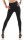 Damen Leggings Hochbund Bauchweg Mieder Miederhose; Schwarz XL/2XL