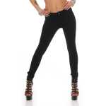 Damen Strechjeans Jeans Hüfthose Slimfit Hose;