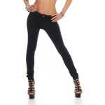 Damen Strechjeans Jeans Hüfthose Slimfit Hose;