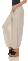 Damen Haremhose Damen Hose Pumphose Aladinhose, Beige S/M/L