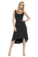Damen Kleid Trägerkleid Asymmetrisch; Schwarz M (38)