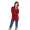 Damen Langarm Longshirt Bluse mit Rückenausschnitt;