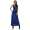 Damen Maxi Neckholder Sommerkleid mit Gürtel;
