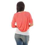 Damen 3/4 Ärmel Bluse  2-in-1 Tunika ink.Top ; S/M