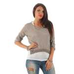Damen 3/4 Ärmel Bluse  2-in-1 Tunika ink.Top ; S/M