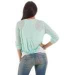 Damen 3/4 Ärmel Bluse  2-in-1 Tunika ink.Top ; S/M