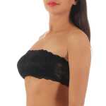 Damen Bandeau-BH Bra Büstenhalter Trägerlos Top mit Spitze;