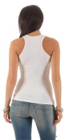 Damen 3/4 Ärmel Bluse 2 teiler Tunika ; Grau S/M