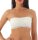 Damen Bandeau-BH Bra Büstenhalter Trägerlos Top mit Spitze; Ecru S