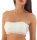 Damen Bandeau-BH Bra Büstenhalter Trägerlos Top mit Spitze; Ecru S