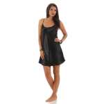 Damen kurzes Satin Negligé Nachtkleid Nachthemd Satin; S M L XL 2XL