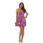 Damen kurzes Satin Negligé Nachtkleid Nachthemd Satin; S M L XL 2XL
