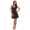 Damen kurzes Satin Negligé Nachtkleid Nachthemd Satin; Schwarz L