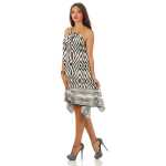 Damen Kleid Strandmode Ärmellos Sommerkleid;