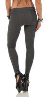Damen Leggings Strumpfhosen ohne Fuß Strümpfe Strumpfhosen ; Grau/38-40