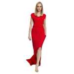 Damen Elegantes Kleid Maxikleid Abendkleid Cocktailkleid mit Schlitz;