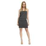 Damen Kleid Tunika Minikleid Bandeau Trägerlos Rückenfrei;