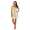 Damen kurzes Satin Negligé Nachtkleid Nachthemd Satin; Gelb S