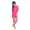 Damen Kleid Dress Schulterfrei mit Strass Pailetten Gitzer; Pink 2XL/3XL 44/46
