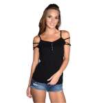 Damen Spaghettiträger-Top Bluse mit V-Ausschnitt;