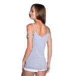 Damen Spaghettiträger-Top Bluse mit V-Ausschnitt;