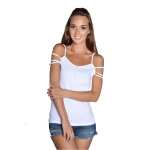 Damen Spaghettiträger-Top Bluse mit V-Ausschnitt;