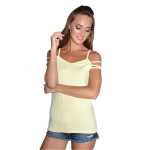 Damen Spaghettiträger-Top Bluse mit V-Ausschnitt;