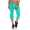 Damen Jogginghose 3/4 Capri Sport-Hose Baumwolle; Mintgrün 4XL/48