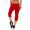 Damen Jogginghose 3/4 Capri Sport-Hose Baumwolle; Rot XS/34