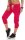 Damen Jogginghose 3/4 Capri Sport-Hose Baumwolle; Koralle L/40