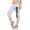 Damen 3/4 Jogginghose mit "WORK OUT"; Grau-Schwarz M/38