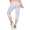 Damen 3/4 Jogginghose mit "WORK OUT"; Grau-Schwarz M/38