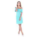 Damen Sommerkleid Off-Shoulder Trägerlos;