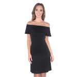 Damen Sommerkleid Off-Shoulder Trägerlos;