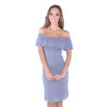 Damen Sommerkleid Off-Shoulder Trägerlos;