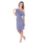 Damen Sommerkleid Off-Shoulder Trägerlos;