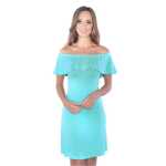 Damen Sommerkleid Off-Shoulder Trägerlos;
