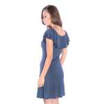Damen Sommerkleid Off-Shoulder Trägerlos;