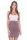 Damen Longshirt Minikleid mit Raffung zweifarbig; Beige/Cappuccino/2XL/3XL 44/46