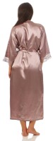 Damen langes Kimono Seidenrobe Morgenmantel; Cappucino S