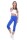Damen Leggings 3/4 Capri viele Farben; Blau/XL/2XL