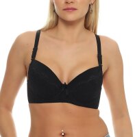 Damen Push-Up BH Bügel-BH mit Schleife und Spitze;...