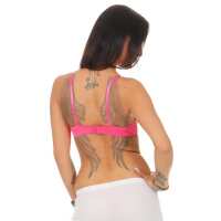 Wattierte Bügel BHs mit Spitze Büstenhalter; Pink 85 B