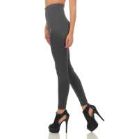 Damen Leggings Hochbund Bauchweg Mieder Miederhose; Grafit S/M