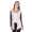 Damen Cardigan mit PU-Ärmeln Jacke Bolero; Beige 2XL/3XL