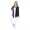 Damen Cardigan mit PU-Ärmeln Jacke Bolero; Schwarz S/M